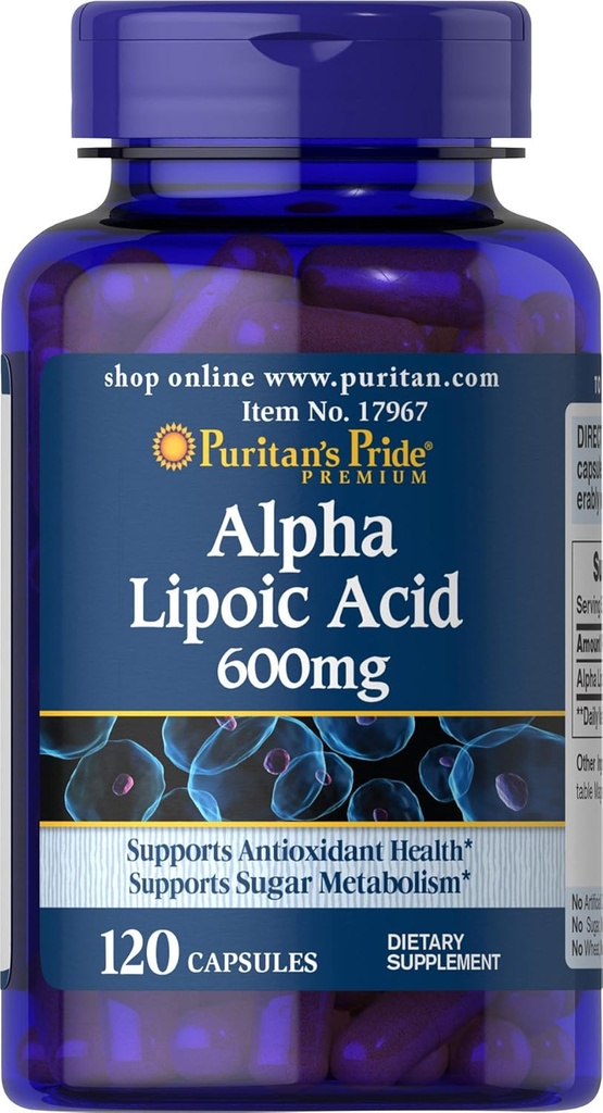 Περηφάνια του Πουριτάν Άλφα Λιποϊκό οξύ 600 Mg, 120 κόμης