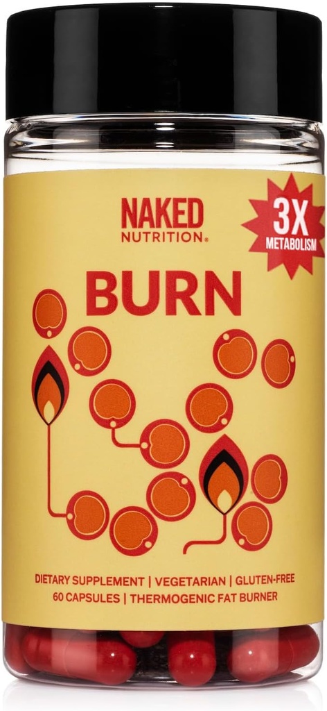 NAKED Metabolism ATM & Thermogenic Fat Burner for Men & Women - Kadınlar için Kilo Kaybı - Altın Standart Klinik Deneme ile Camy Fat Burner - Kadın için Kilo Kaybı için Baskıcı - Kadın için Kilo Kaybı için Uygunluk
