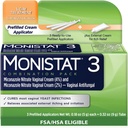 Monistat 3 Day Yeast Infection Treatment for Women, 3 Miconazole Pre-Filled Cream Applicators & External Monistat Anti-Itch Cream Bundle