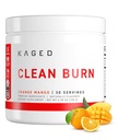 Kaged Clean Burn Toz | Orange Mango | Termogenic Kilo Yönetimi | Boost Metabolism | Organik Caffeine, Apple Cider Vinegar | Erkekler ve Kadınlar için Tamamlar | 30 Hizmet
