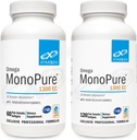 XYMOGEN Omega MonoPure 1300EC Sche - 60 Softgels + 120 Softgels - 3X Greater Abors - DHA EPA Omega 3 Supplement for Heart Health + Cognitive Support