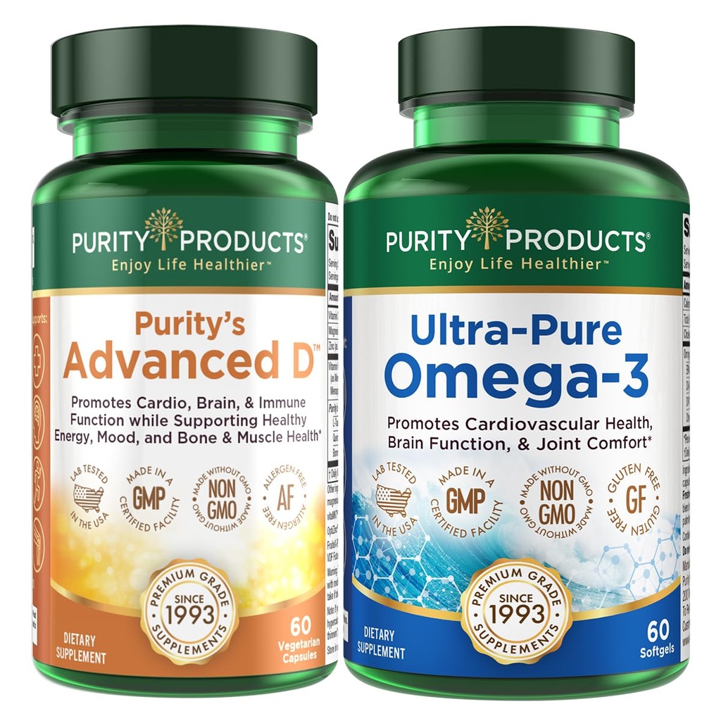 Saf Ürünler KIT - Dr. Cannell'in Gelişmiş D + Omega-3 Ultra-Pure Balık Petrolü Gelişmiş D Vitamin D, Vitamin K2, çinko, Magnezyum Citrate, Boron ve Taurine