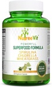 NutreeVit Pure 100% Βιολογική Spirulina + Chlorella + Wheatgrass - Ισχυρό Superfood - Κάψουλες Veggie 