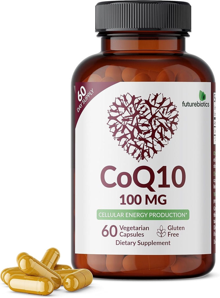 Μελλοντικά αντιβιοτικά CoQ10 100 MG Κυτταρική παραγωγή ενέργειας, 60 κάψουλες χορτοφάγων
