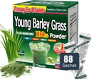 , YAMAKAN Genç Barley Grass Toz, Greens Superfood Toz Rich in Nutrients, Minerals, Vitamins & Plant-Based Protein for Women & Men, Bar Grassley from Japan, Non GMO 88 Count