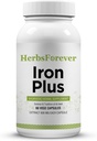 Herbsforever Iron Plus Capsules Supplement Iron Level 60 Capsules