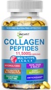 Collagen, Softgels, Multi Collagen Peptide w / Glucosamine Chondroitin MSM Biotin, Hydrolyzed Collagen, Kompleksi For Women Supports Skin Hair Nail Joints Bones Gut Health, Non-GMO