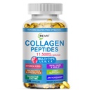 Collagen, Softgels, Multi Collagen Peptide w / Glucosamine Chondroitin MSM Biotin, Hydrolyzed Collagen, Kompleksi For Women Supports Skin Hair Nail Joints Bones Gut Health, Non-GMO
