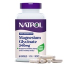 Natrol Magnesium Glycinate Supplements 240 mg - High Absorption - Calm Magnesium Glycinate for Sleep - 60 Capsules, 30 Day Supply