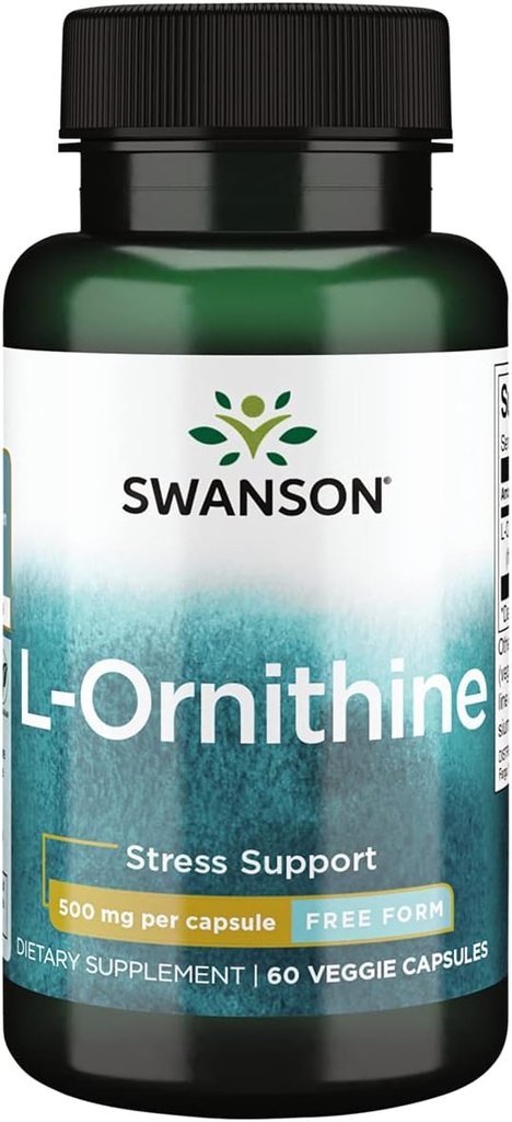 Swanson L-Ορνιθίνη Amino Acid 500 Χιλιόγραμμα 60 Veg Κάψουλες