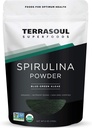 Terrasoul Superfoods Organik Spirulina Toz, 6 Oz, Vegan Protein, Yeşil Superfood, Dixirs ve Immune Support