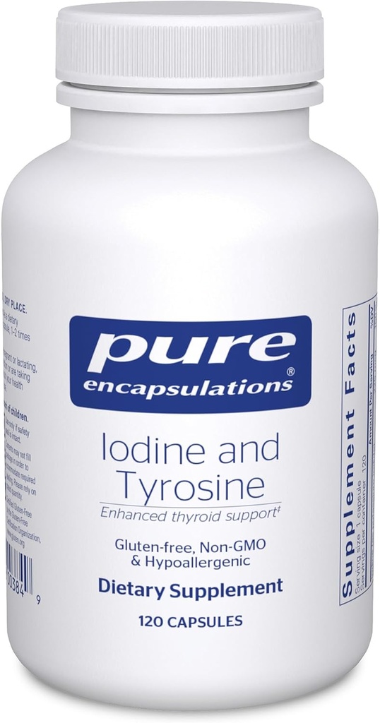 Pure Encapsulations Iodine and Tyrosine | Hipoallergenic Supplement for Betterd Yourroid Support | 120 Capsules