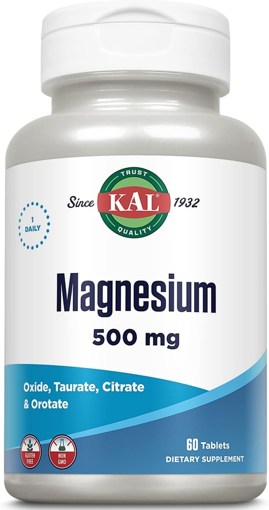 Kal 500 Mg δισκία μαγνησίου, 60 μέτρα