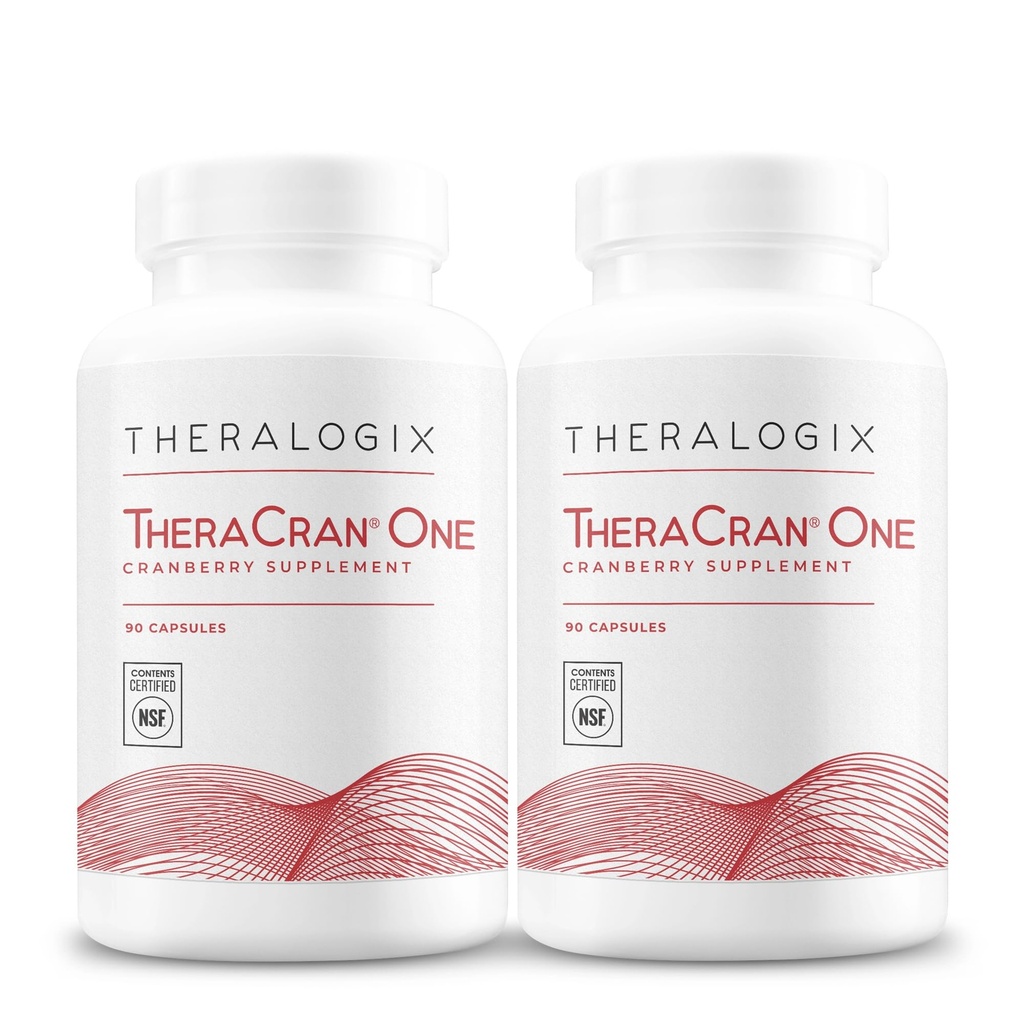Theralogix TheraCran One Cranberry Capsules - 180 Günlük Supply - Erkekler ve Kadınlar için Cranberry Supplement - Cranberry Pills Urinary Tract Health* - 36mg PACs per Capsule - NSF sertifikalı 180 Coun
