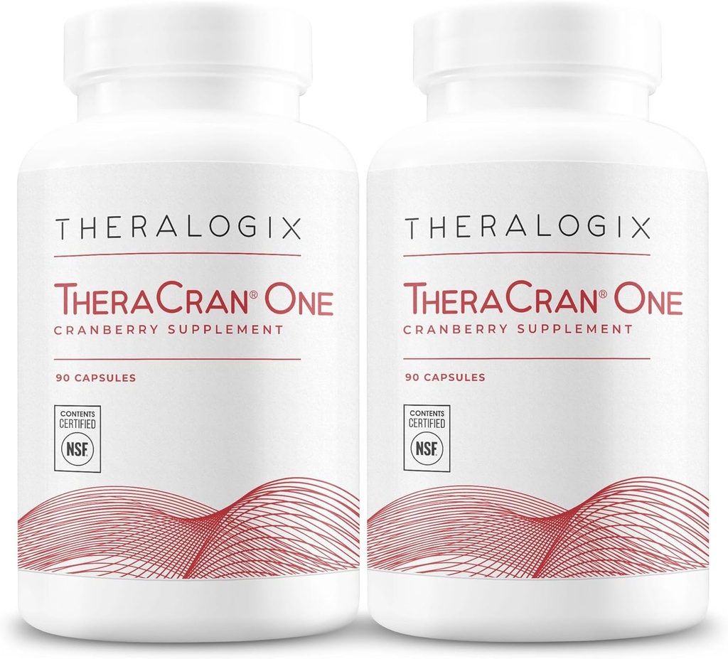 Theralogix TheraCran One Cranberry Capsules - 180-Day Supply - Cranberry συμπλήρωμα για άνδρες και γυναίκες - Cranberry Χάπια για την υποστήριξη της ουροποιητικής Φυλλαδικής Υγείας* - 36mg PACs ανά κάψουλα - NSF Πιστοποιημένο, 180 Συμβούλιο