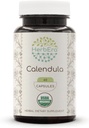 HerbEra Calendula USDA Organik 60 Capsules | Natural Herbal Supplement | Sertifikalı Organik Vejetaryen Capsules ve Organik Calendula (Calendula officinalis)