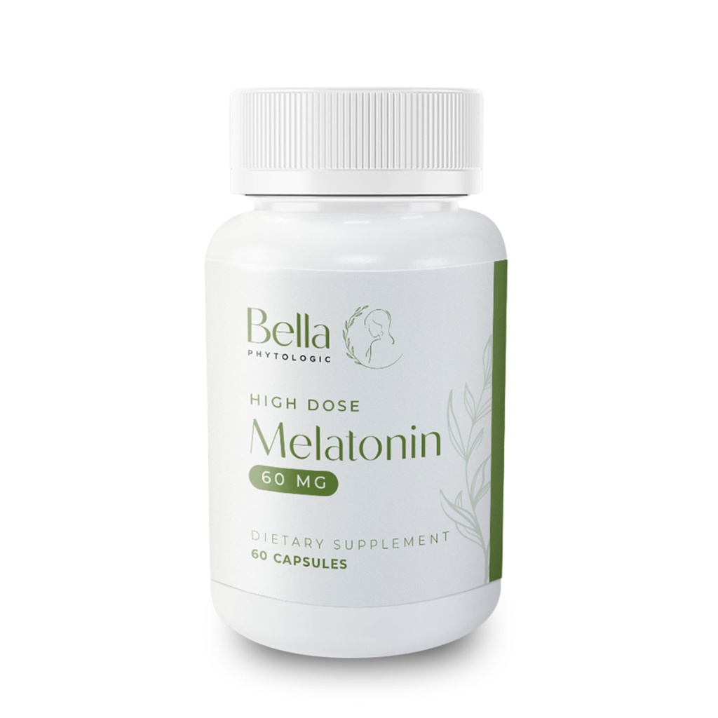 Melatonin Pure 60mg – Yüksek Potency Nighttime Sleep Aid for Deep Rest, Relaxation, Jet Lag & Stres Yardımı – Hızlı Teklif, İlaçsız, ABD'de (60 Capsules)