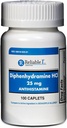 Güvenilir 1 Diphenhydramine HCI 25 mg Antihistamin 100 Caplets (1 Şişe)