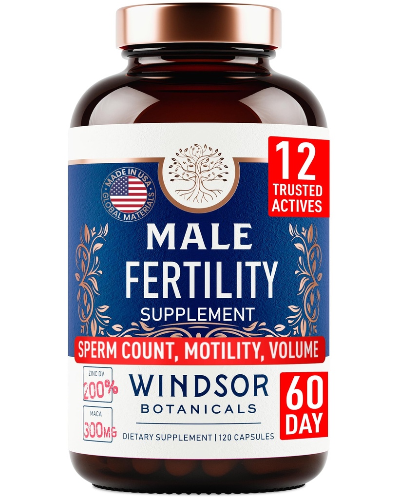Erkek Ferttitude Supplement with Maca Root - Mens Health Conception Ferttitude Prenatal Vitamins Plus Natural Extracts - Prenatal Ferttitude Supplements for Men - 3rd Party Tested - 120 Capsules, 2 Ay
