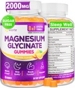 Magnezyum Glycinate Gummies Supplement for Yetişkinler Women, Magnezyum Gummies with L-Threonate, Ashwagandha, Vitamin B6- Sleep, Relaxation, Calm, Energy, Vegan, Sugar Free, 60 Count