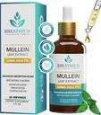 4-in-1 Mullein Drops for Lungs & Gut Health – Liposomal Mullein Leaf Extract, Sunflower Lecithin & Choline for Immune, Digestive, Allergy & Mucus Relief – Made in USA – 2oz Peppermint