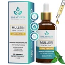4-in-1 Mullein Drops for Lungs & Gut Health - Liposomal Mullein Leaf Extract, Sunflower Lecithin & Choline for Immune, Digestive, Alerji & Mucus Relief – Made in USA – 2 Pepperozmint