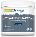 Solaray Aktif Coconut Charcoal Toz 500 mg | Sağlıklı İç Temizleme & Digestive Tract Desteği | 300 Hizmet