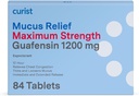 Curist Guaifenesin Mucus Relief 1200 mg maksimum Güçlü OTC - 84 Kont Genişletilmiş Yayın Tabletleri - Mucus Clear Congestion (84 Tablet Kont Bulk Pack)