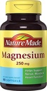 Nature Made Magnesium 250mg Συμπλήρωμα διατροφής Liquid Softgels, 90 CT (πακέτο των 3)