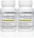 Equilibrium Probiotic Supplement with Prebiotic - Daily Time Release - 60 Αποτελεσματικό Εύκολο να καταπιείτε κάψουλες - Υψηλότερο Strain Count in The World - 2 Φιάλες