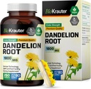 BIO KRAUTER Dandelion Root Supplement - 1800 mg Δύναμη - 250 Count - κάψουλες ρίζας Dandelion - κάψουλες Vegan για την υποστήριξη του ήπατος και την ανοσία