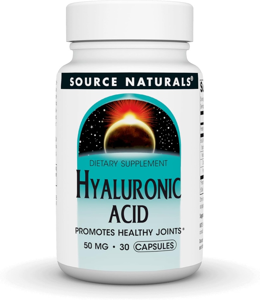 Source Naturals Hyaluronik Asit, Sağlıklı Ortakları teşvik eder*, 50 mg - 60 Capsules