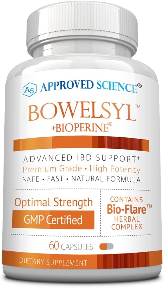 Onaylanmış Bilim Bowelsyl - 60 Capsules - Destekler GI Tract, Soothes Kolon, Geri Döndürmeler - Yüksek Aborpsiyon - Tüm Doğal, Non-GMO