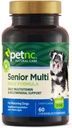 Petnc Natural Care Senior Multi Chewables (60 Kont), Daily Dog Multivitamin & Multimineral Destek, çinko, Magnezyum, Iron & More, Supports General Health, For Olgun Köpekler, Liver Flavor