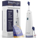 SinuPulse Traveler with 30 Sinuair Packets - Cordless Pulsating Nasal Irrigation Sinus Rinse System, Space Saving Clean & Relief Machine for Travel, More effective than Neti Pot or Nose