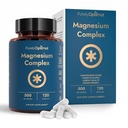 Purely Optimal Magnesium Complex - 6 Forms Magnesium Glycinate, Citrate & Malate - Sleep Support, Stress Relief, Muscles, Heart Health & Relaxation - Magnesium Supplement for Women & Men, 120 Caps