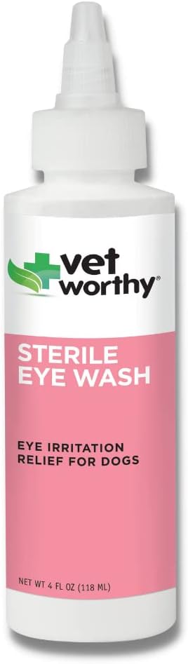Vet Valuey Eye Köpekler için yıkanır - Cent Eye, Köpekler için Çayr Stain ve Eye Irritation - Köpek Göz Temizliği için - Tear Stain, kir ve Eye Discharge - 4oz