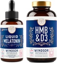 BOR BOTANICALS HMB, D3 Supplement ve Sıvı Melatonin 3 mg - Workout and Recovery Sche