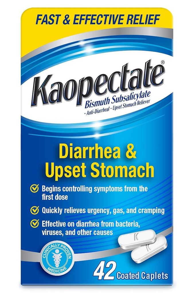 Kaopectate Multi-Συμπτώματα Anti-Diarrheal& Upset Στομάχι Reliever, 42 Caplets