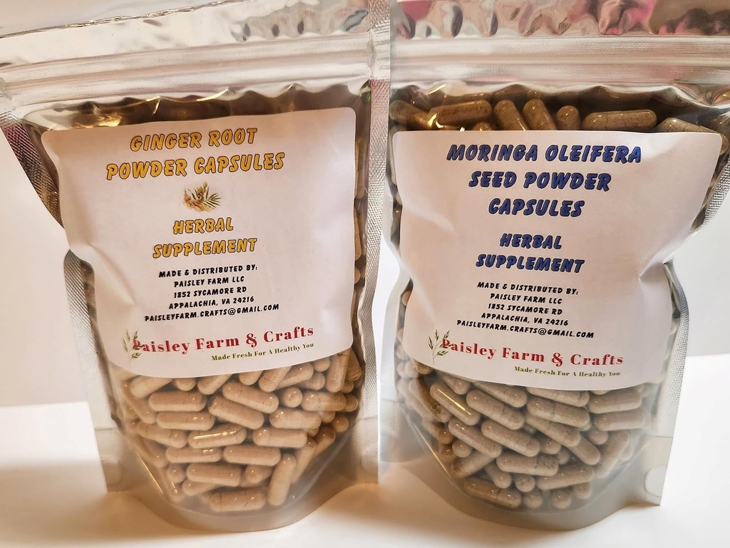 Πακέτα τιμής καψακίου Ginger Root Moringa Leaf και σπόρων (Ginger Root + Moringa Seed) - Συμπλήρωμα βοτάνων