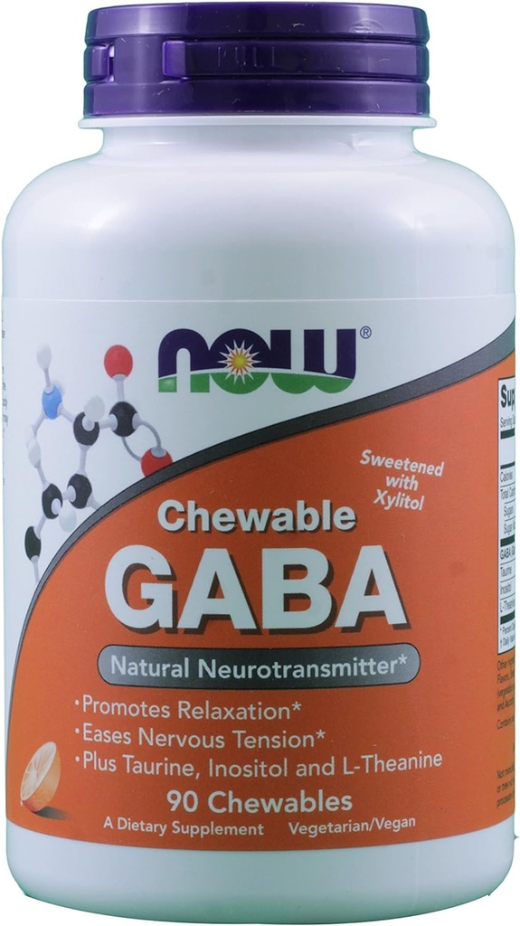 GABA 250mg Orange Flavor 90 Chewable Tabletler (Pack of 2)