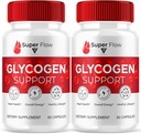 (2 Pack) Super Flow SuperFlow Glycogen Support Capsules, Super Flow Advanced Glycogen Health and Blood Wellness Support Supplement, SuperFlow maksimum Güçlü Glyco Formula Supplement (120 Capsules)