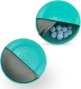 Round Travel Pill Organizer - Φορητό κουτί μικρών χαπιών για ψώνια - Compact, Leak-Proof Medicine Container for Pills, Vitamins, Fish Oil, Συμπληρώματα - BPA-Free, Durable Design, 2.75" (Blue)