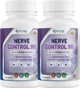 Nerve Control 911 - Natural Plant Based Nerve Health Supplement Capsules- 2 Pack