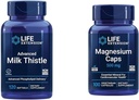 Life Extension Advanced Milk Thistle 120 Softgels and Magnesium 500mg Capsules for Liver Health, Detox Support, Heart Health, and Healthy Bones