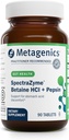 Metagenics SpectraZyme Betaine HCI + Pepsin - Destekler Stomach Health & Aids in Digestion* - Betainel HC & Pepsin - Proteolytic Digestive Enzyme* - Non-GMO - 45 Hizmetler - 90 Tabletler