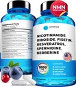 Liposomal Nicotinamid Riboside NR Supplement Resveratrol NAD: Nicotinamid 500 mg w/Fisetin, Resveratrol Toz Spermidine Berberine NAD Resveratrol 500 mg - 60 caps 1 Pack