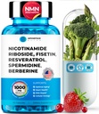 Liposomal Nicotinamide Riboside NR συμπλήρωμα Resveratrol NAD : Nicotinamide 500mg w/Fisetin, Resveratrol σκόνη Spermidine Berberine NAD Resveratrol συμπλήρωμα 500 mg - 60 caps 1 συσκευασία