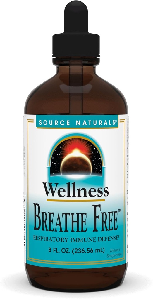 Source Naturals Wellness Breathe Free Respiratory Immune Defense * - 8 Akışkan oz