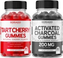 Tart Cherry (90 Gummies) Uric Asit Seviye Desteği Celery Tohum ve Aktif Charcoal (60 Gummies) Sağlıklı Detox & Cleanse - Organik Piramit Shells'tan Formüle Edildi - ABD Organik Piramit Shells'ten Yaptı